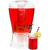 Dispensador de bebidas (plástico- 8 l- con infusor de frutas- base para hielo y tapa fácil de verter- ideal para fiestas…